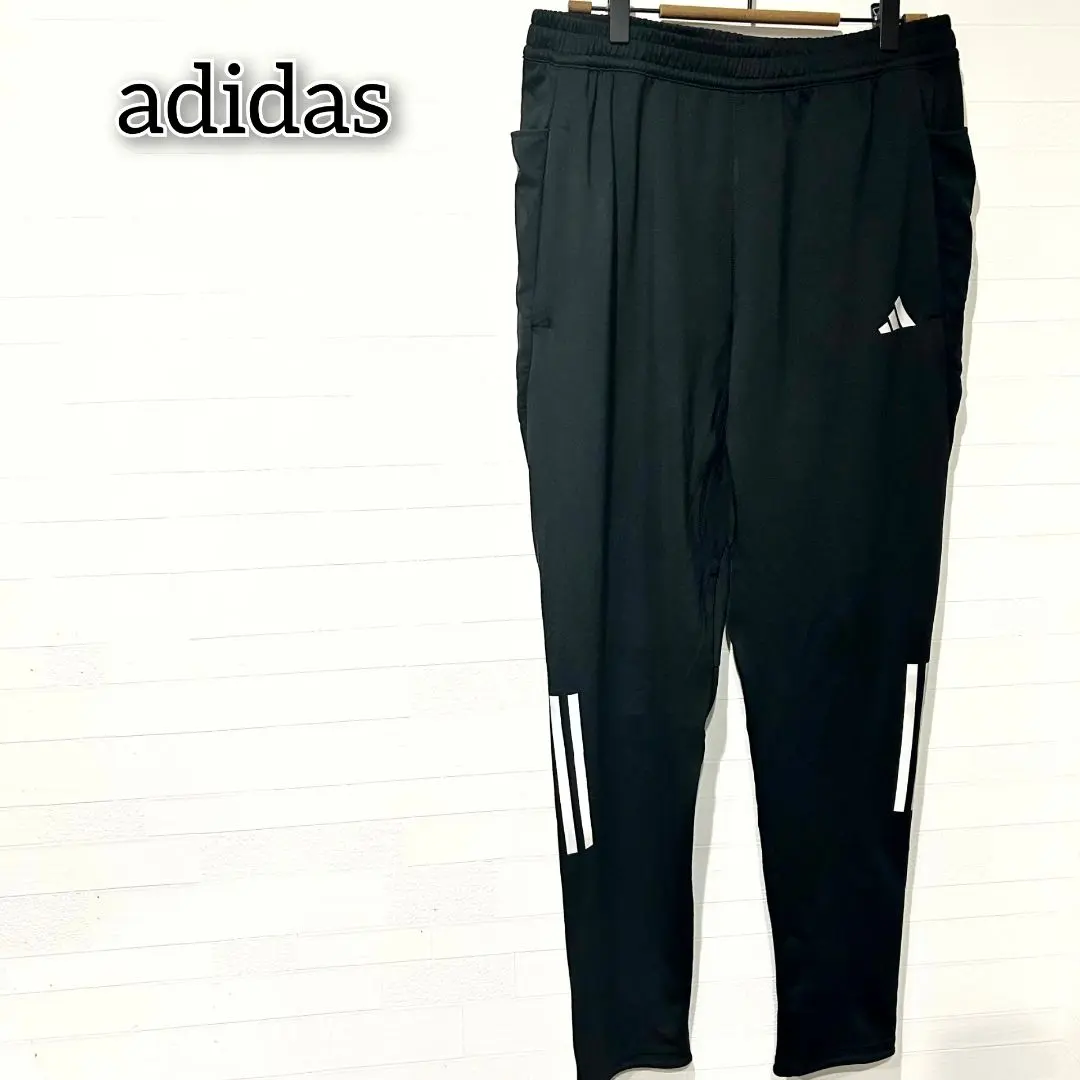 愛迪達 黑色 Own the Run 針織長褲 下裝 運動 黑 的縮圖