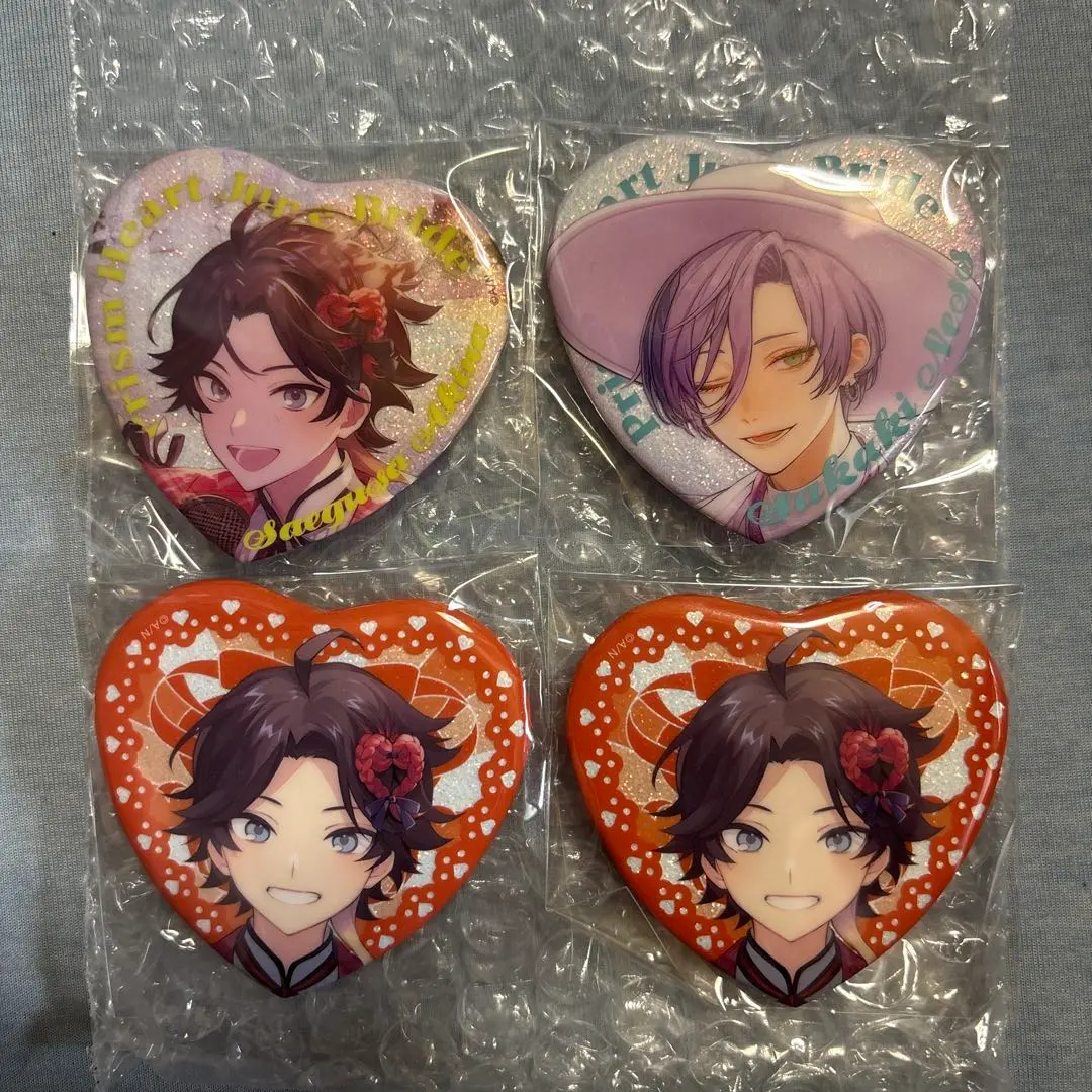 Thumbnail of Akina Saegusa, Nesu Sakaki, Prism Heart, June Bride, Heart-shaped Tin Badge
