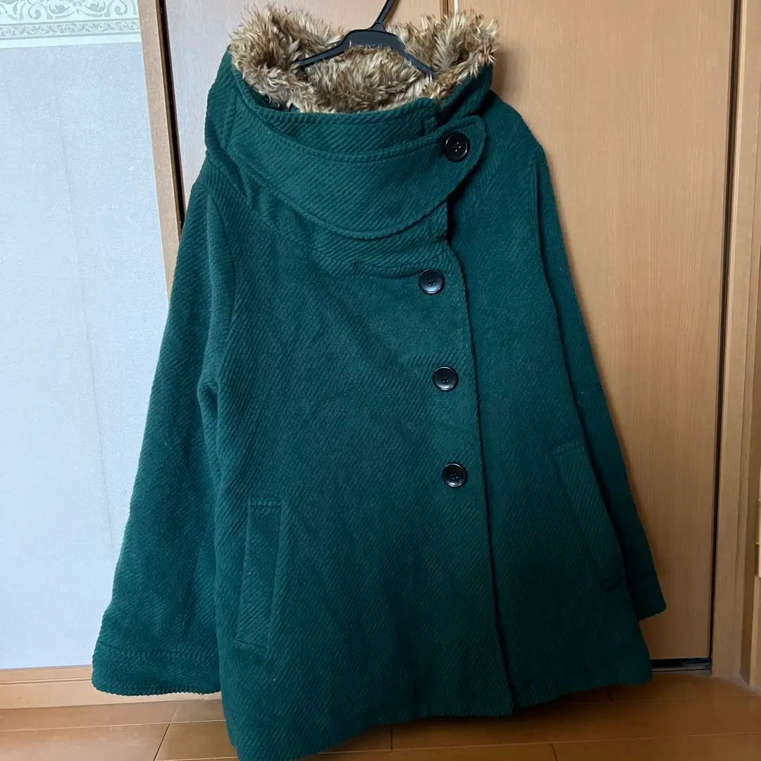 未使用品　somari オシャレウォーカー  襟袖ファー付ツィードコート オシャレウォーカー somari ネックファーデザインコートの通販