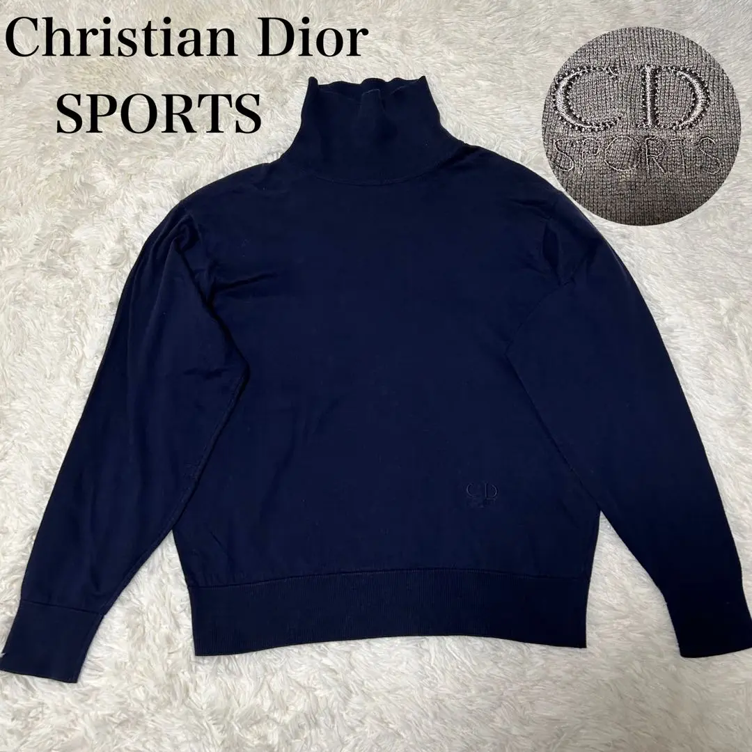 イタリア製】 Christian Dior モスグリーン ジップアップニット