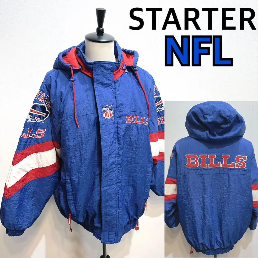 Thumbnail of STARTER NFL Padded Nylon Jacket Blue x Red Men's L Size 7265