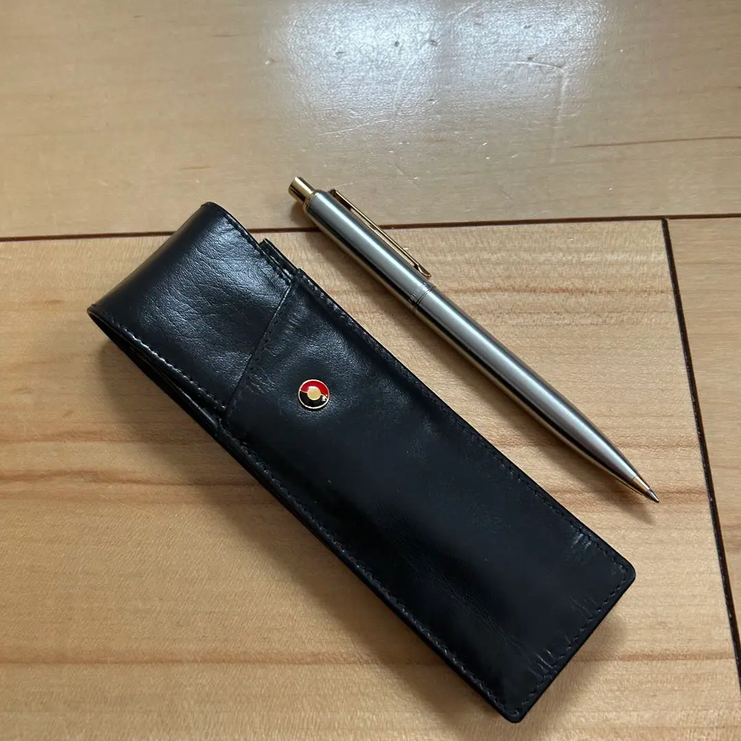 Thumbnail of Schneider ballpoint pen with leather case