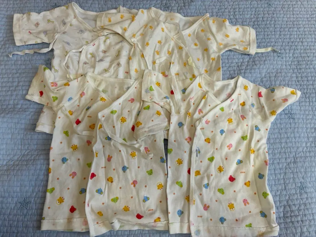 美品☆短內衣 嬰兒連身衣 預先包屁衣 9件套 的縮圖