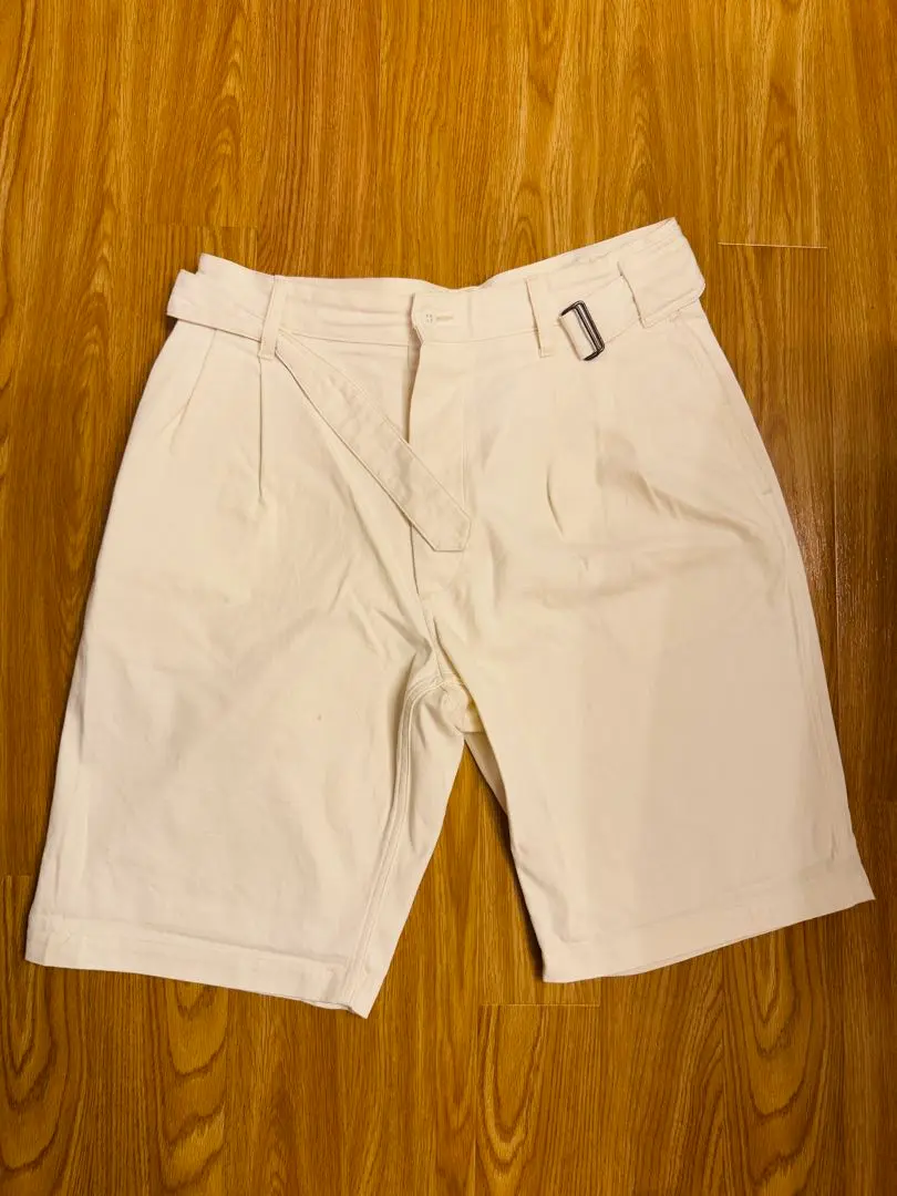 楽天市場】【中古】COMOLIデニムベルテッドパンツ ホワイト