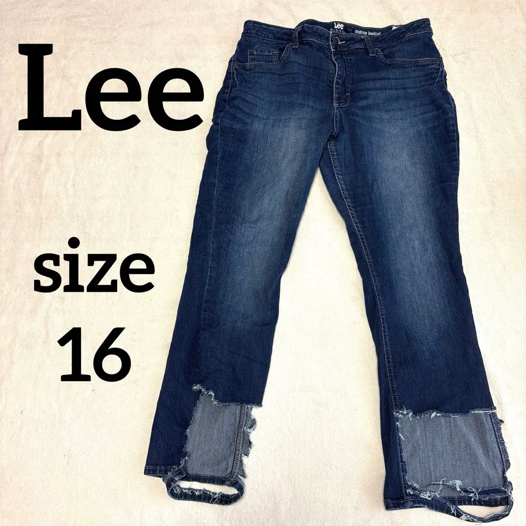 Thumbnail of Lee Bootcut Jeans 【size 16】Fringe Hem Design