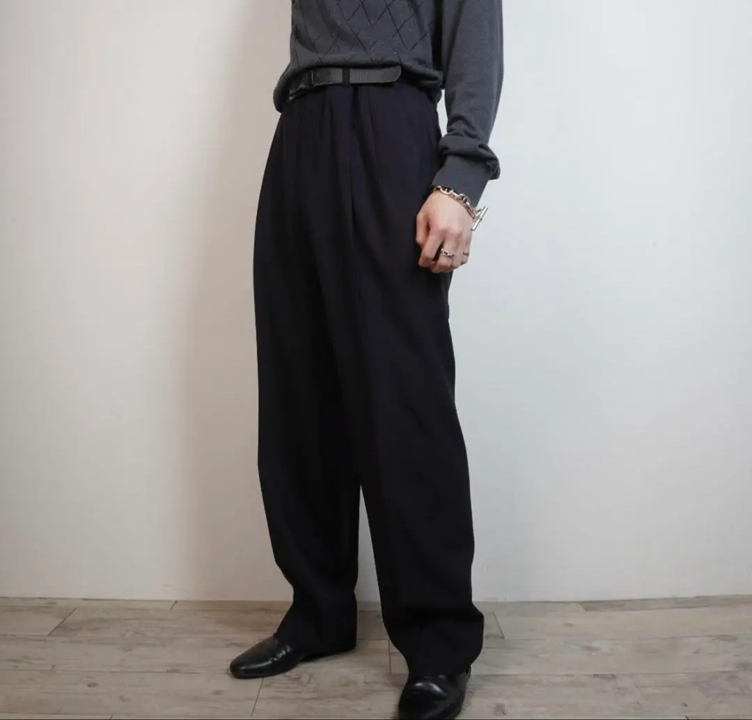 MASTERS 單人雙褶西褲 黑色/VW4 的縮圖