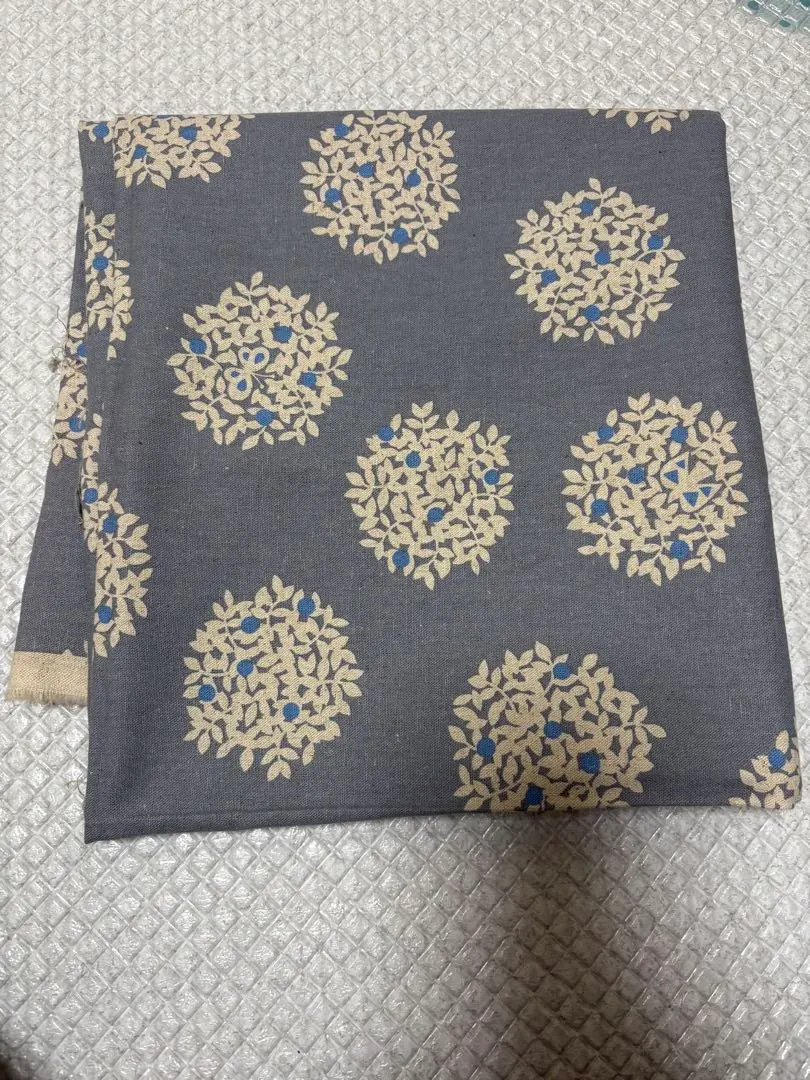 Thumbnail of Floral cotton fabric, gray