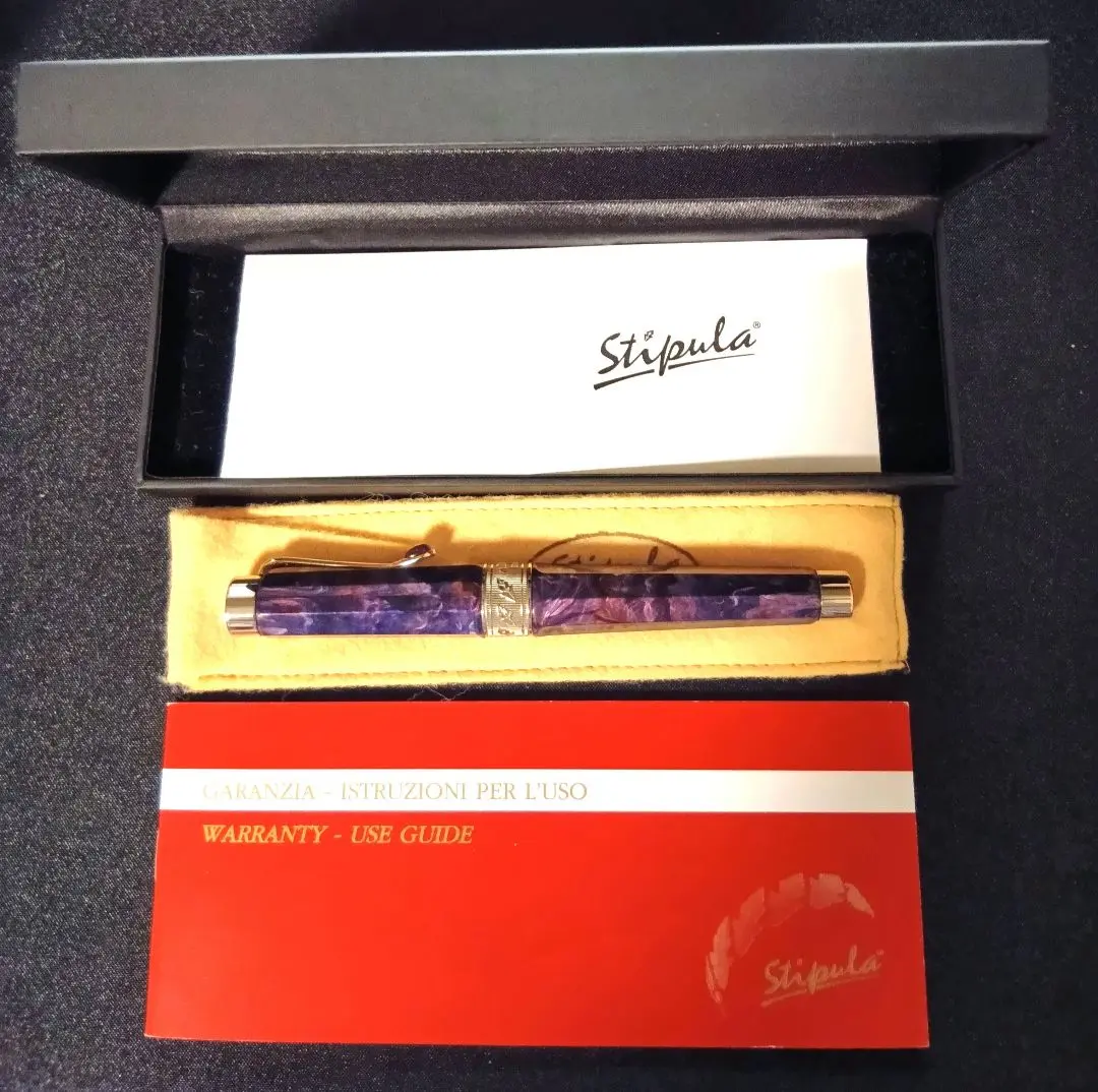 未使用 スティピュラ 万年筆 スプラッシュ ボルドー  ペンケース付 未使用 スティピュラ 万年筆 スプラッシュ ボルドー ペンケース付