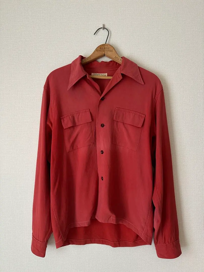 Thumbnail of 40s 50s Rayon Gabardine Shirt, Open Collar