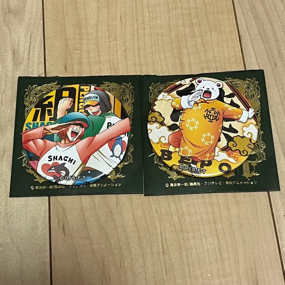 ワンピース　ペンギン　シャチ　ロー　ハートの海賊団　グッズ　輩缶バッジ　ラバスト ONE PIECE 缶バッジ ロー ペンギン シャチ セット ハート海賊団