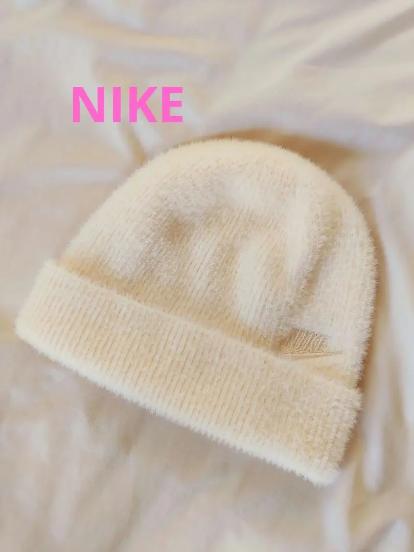 NIKE 耐吉 粉色 毛線帽 針織帽 的縮圖