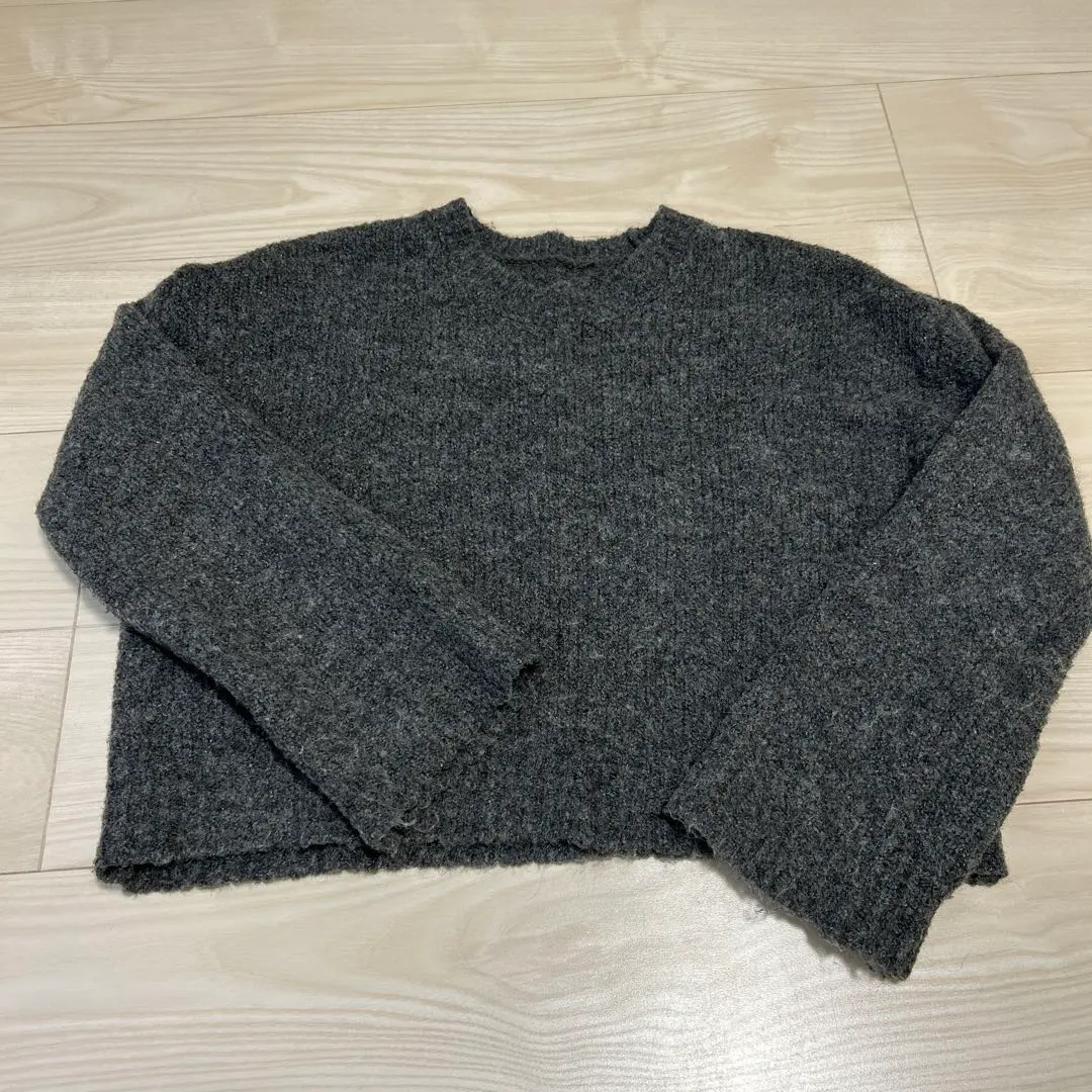 Thumbnail of GRL Wool-blend MIX Short-length Knit Top