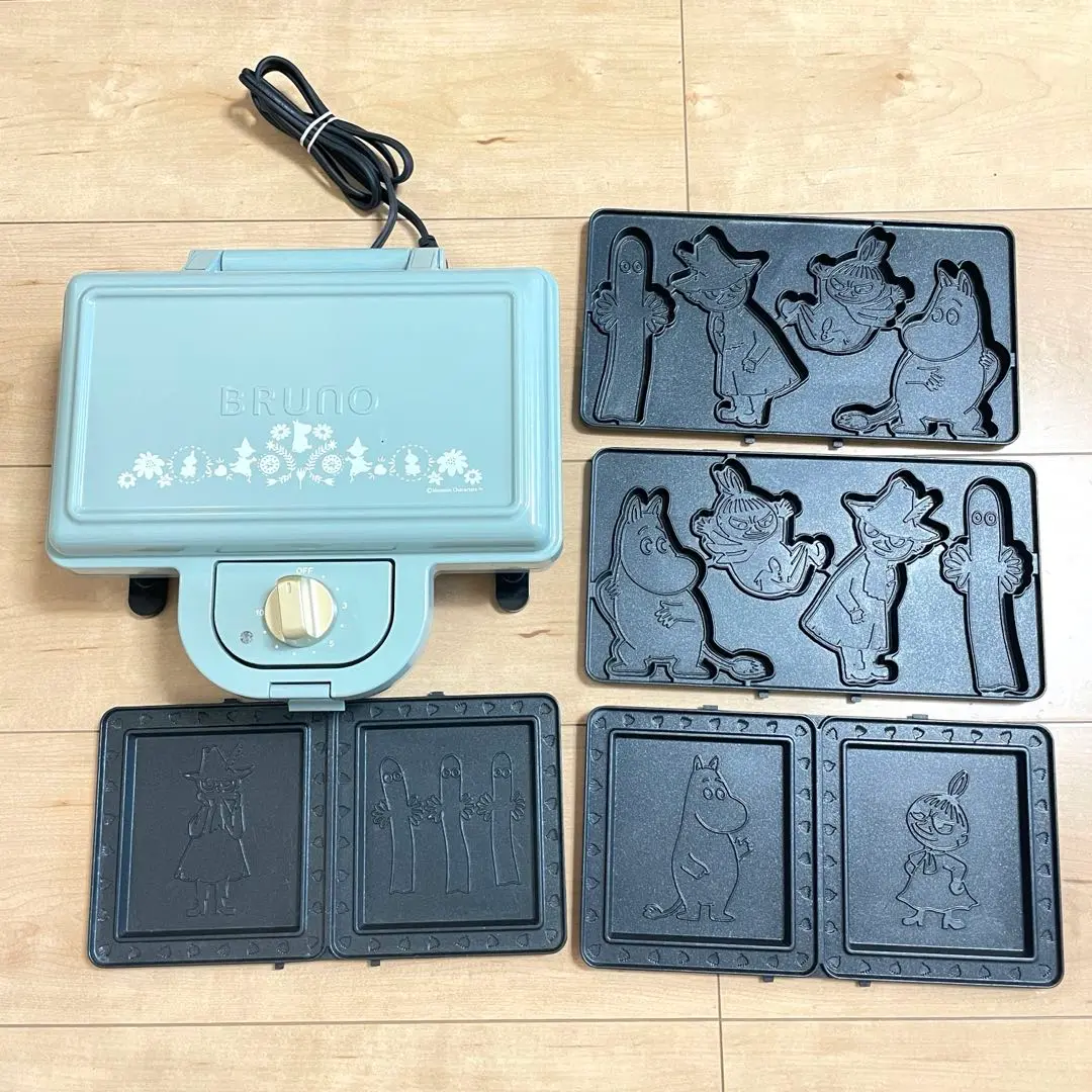 ☆大幅値下げ中☆6/7まで【美品】BRUNO ムーミン ホットサンド ダブル bruno ブルーノ ダブルホットサンドメーカー ムーミンプレート