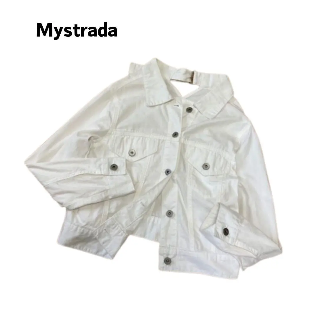 マイストラーダ　デニムジャケット Gジャン　アウター　リボン　ジャケット　デニム 2025年最新】Mystrada レディース Gジャン・デニムジャケット