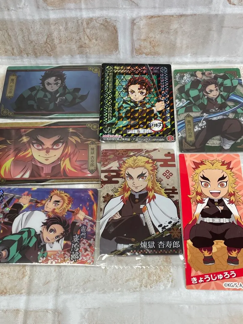 Thumbnail of Demon Slayer: Kimetsu no Yaiba Rengoku Kyoujurou Kamado Tanjirou Hologram Card, Sticker, Seal, Bundle