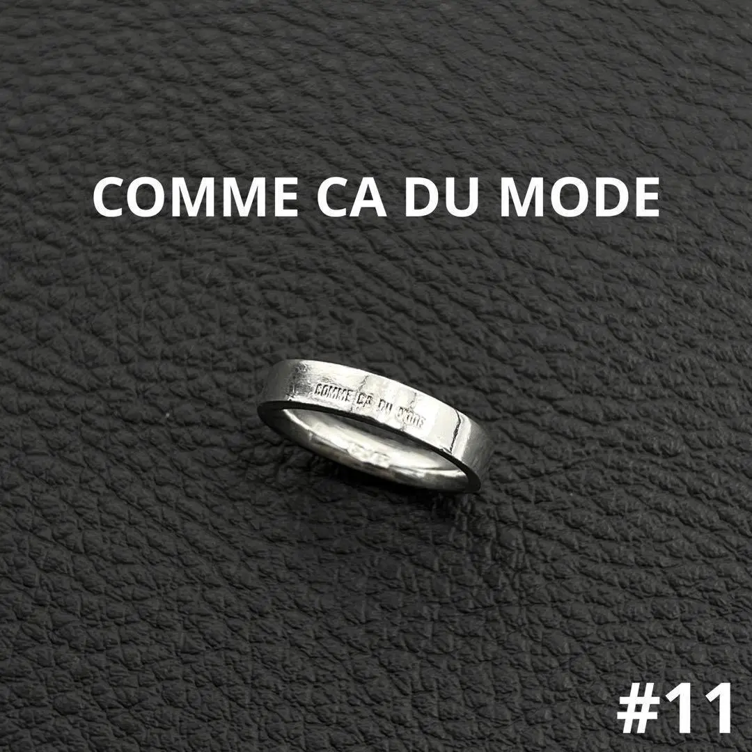 COMME CA DU MODE コムサ SILVER シルバー リング ロゴ COMME CA DU MODE コムサデモード シルバー リング 石0.01