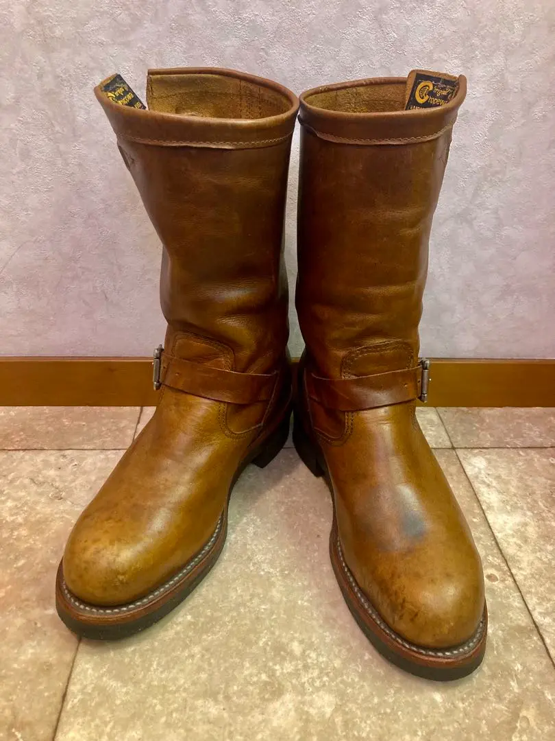 チペワ PT83 エンジニアブーツ Chippewa US6 ヴィンテージブーツ No.169 90年代前半製 茶芯!CHIPPEWA PT83 ヴィンテージな