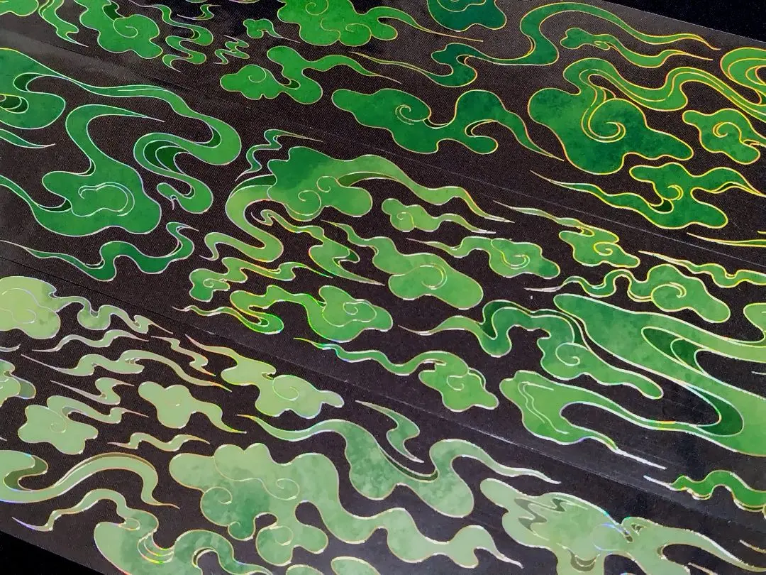 Thumbnail of Cut Sale 950★ Overseas Masking Tape Washi Tape PET Decoration Background Cloud Gold Holo