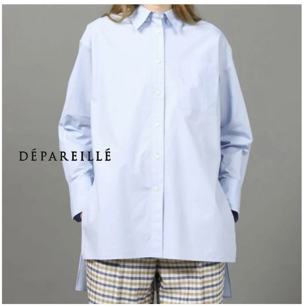 23SS/新品タグ付き/35,200円】デパリエ シルクコットンシャツ