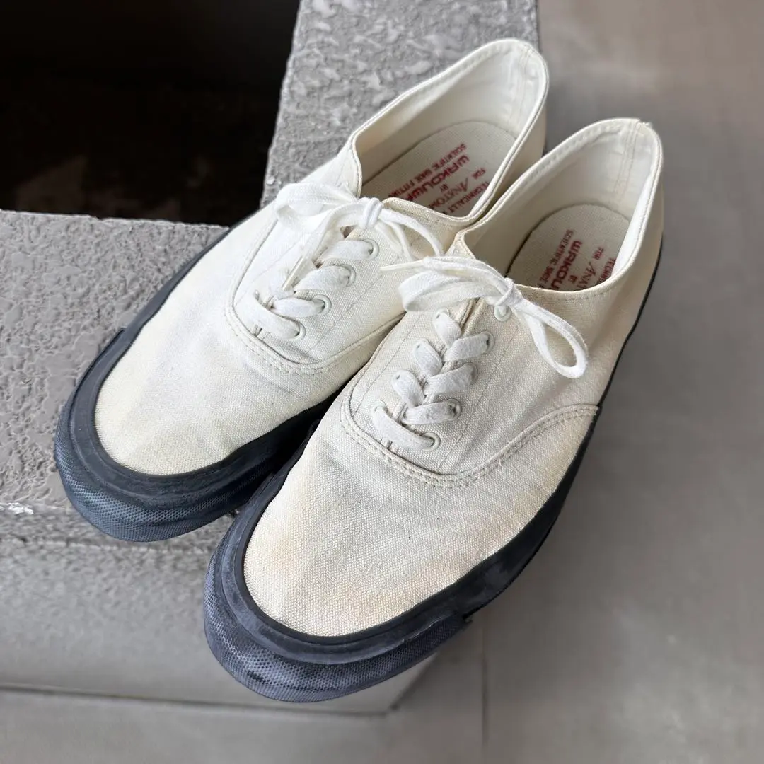 ［未使用級］アナトミカ スニーカー 20900円 ナチュラル デッキシューズ ANATOMICA(アナトミカ) WAKOUWA DECK SHOWS LOW ワクワ デッキ