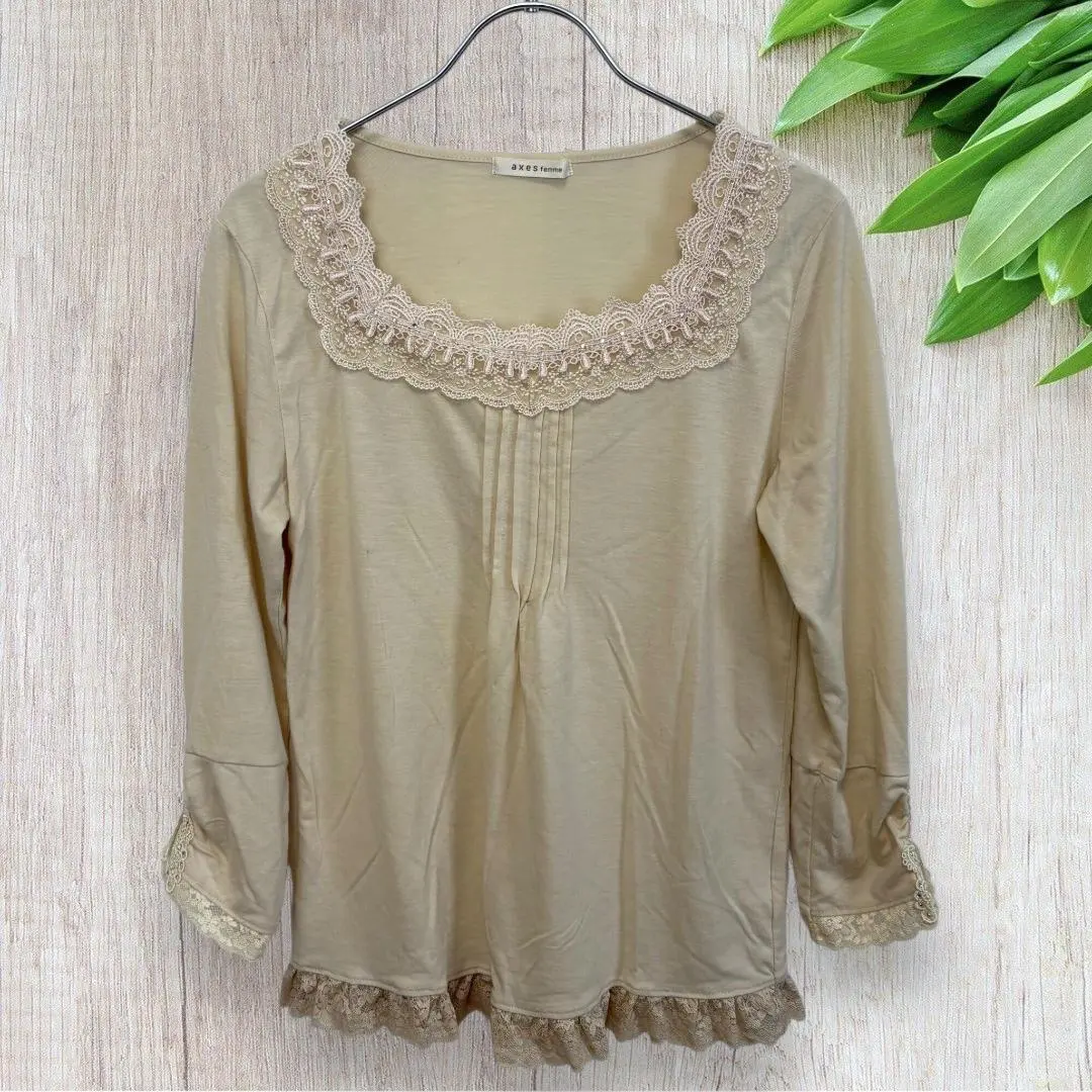 Thumbnail of axes femme Cut and Sew Blouse M Frill Lace Ivory