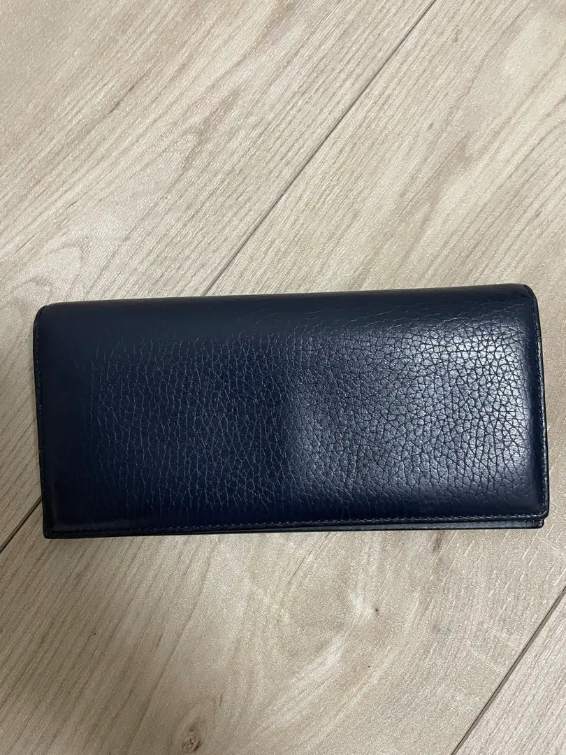 Thumbnail of Dark blue leather long wallet