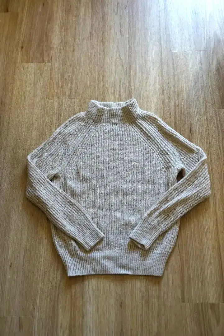 無印良品羅紋高領毛衣 的縮圖