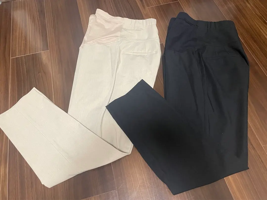 Thumbnail of UNIQLO Maternity Pants - Set of 2 - Beige & Black
