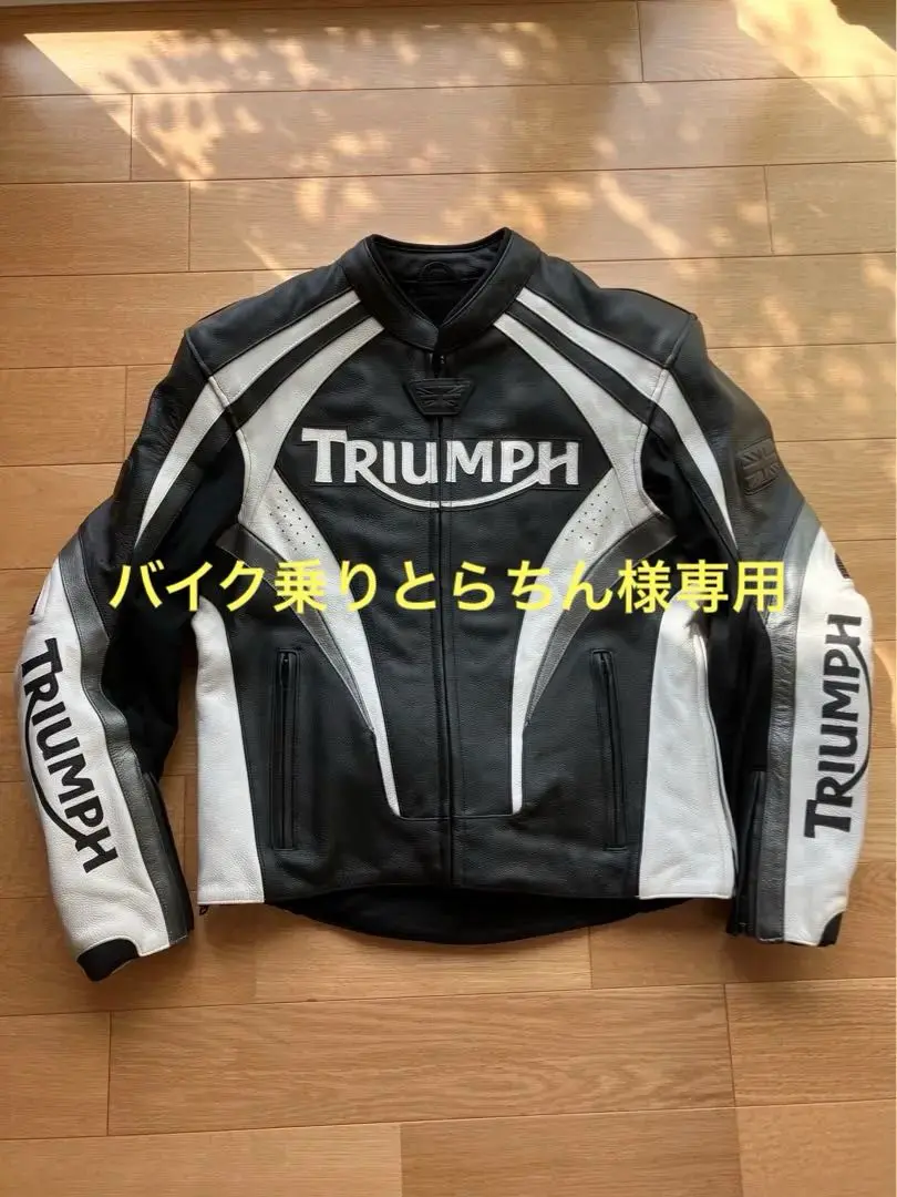 TRIUMPH レザー　革ツナギ ブラック 2025年最新】トライアンフ 革ツナギの人気アイテム - メルカリ