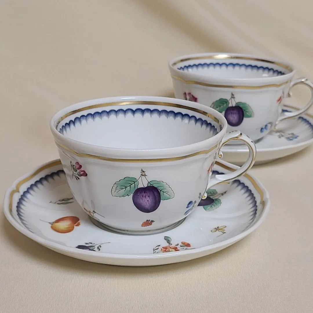 Thumbnail of Richard Ginori Italian Fruit Cup & Saucer Pair AC203