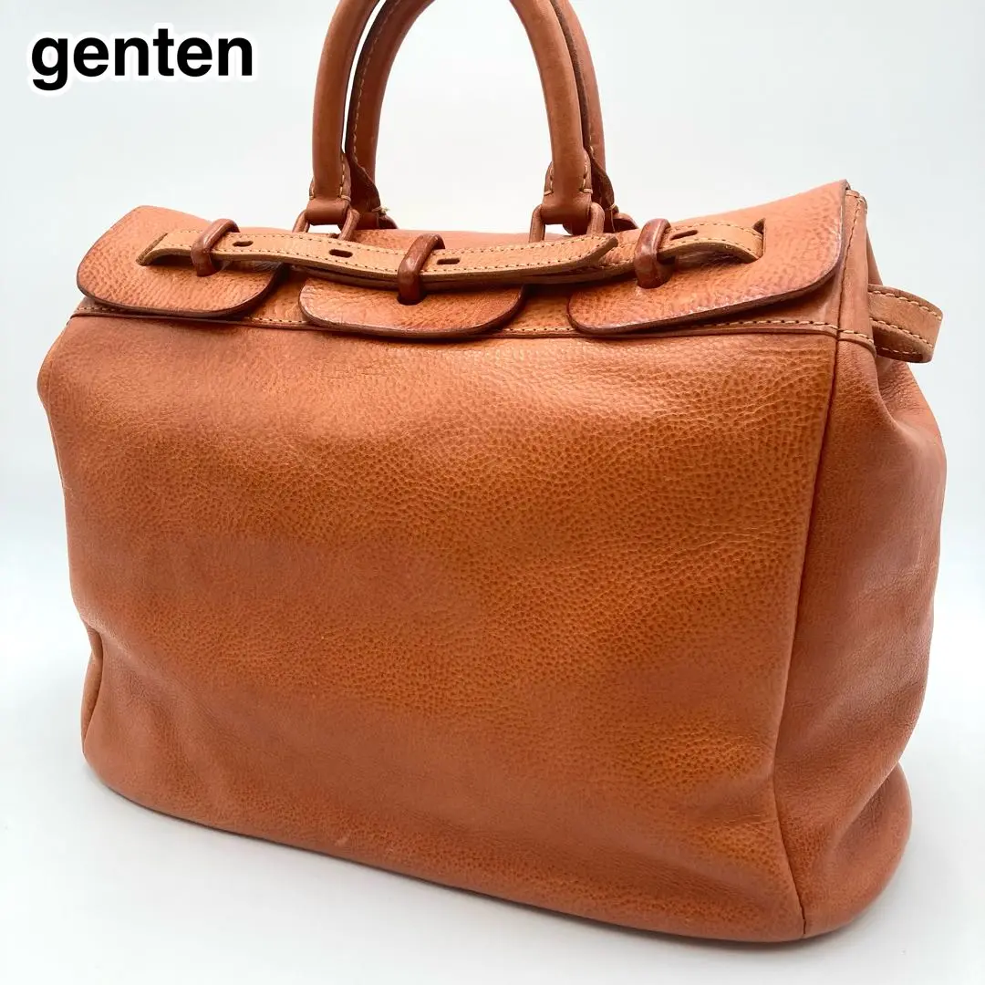 希少】genten ゲンテン ボストンバッグ レザー 大容量 TY2299