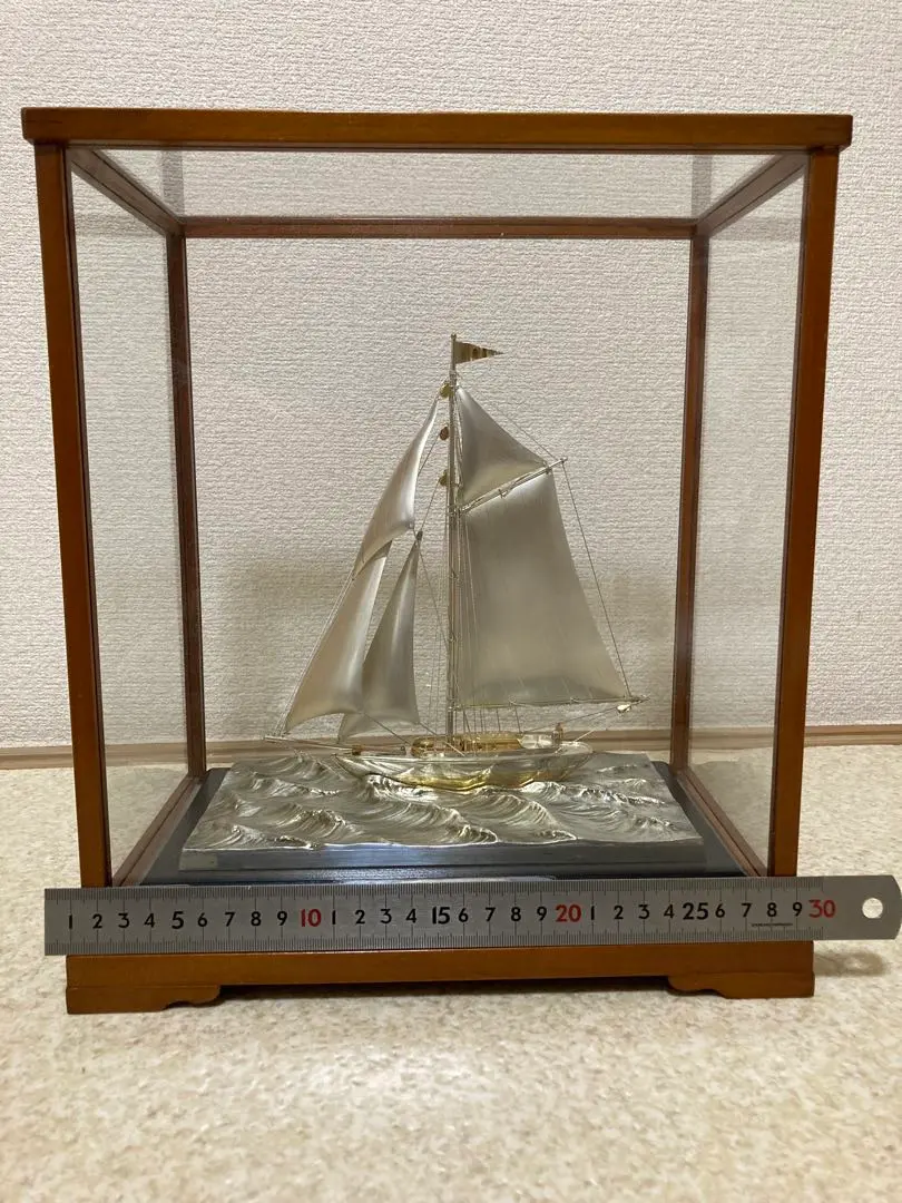 銀製　船　置物　ヨット　ボート　船舶 東京銀器 置物 銀製 ヨット（2本マスト) | 置物 | 伝統工芸品
