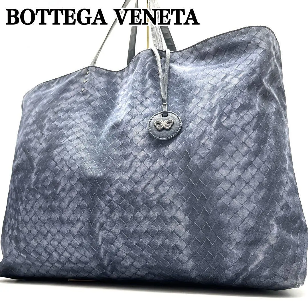 Thumbnail of Excellent Condition: Bottega Veneta Intrecciato Illusion Tote Bag, Navy Blue