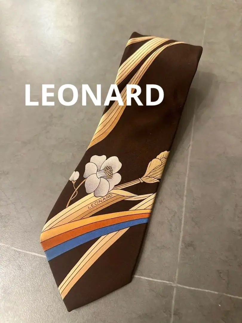 【値下げ！希少・美品】LEONARDレオナール/ネクタイ/花柄 黒地 クーポン対象外】 楽天市場】LEONARD レオナール ネクタイ 黒