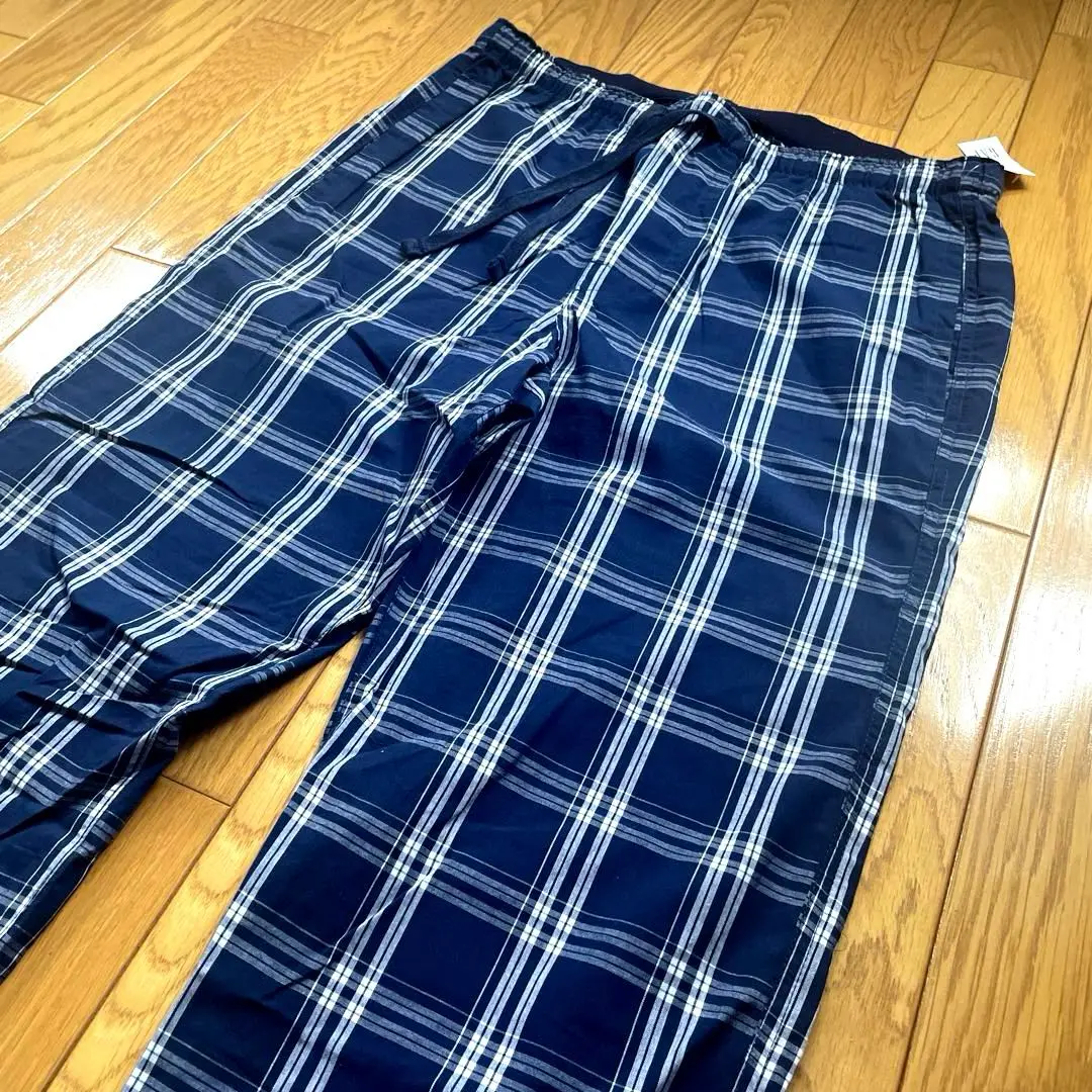 90's USA製 LLビーン コットン フランネル イージーパンツ (L