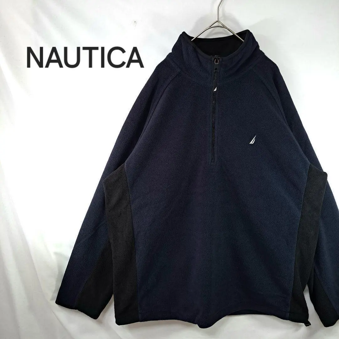 Thumbnail of [Excellent Condition] NAUTICA Embroidered Logo Half-Zip Fleece Nautica Thick Fleece