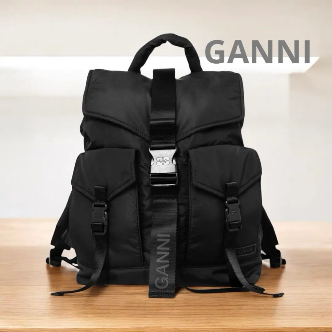 GANNI(ガニー)ほぼ新品！新作黒リュック 楽天市場】【最大5,000円クーポン】ガニー GANNI バッグ バック