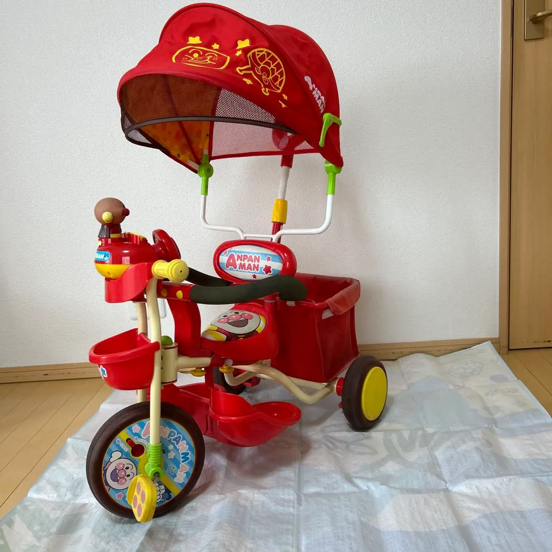 アンパンマン 三輪車 日よけ付き ブザー付き おでかけ三輪車 それいけ！アンパンマン デラックス