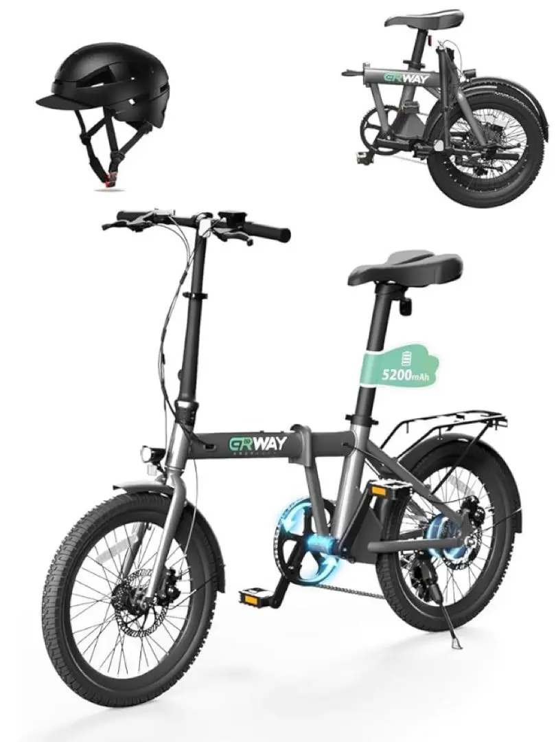 公式・値下げ不可】ERWAY A-02電動アシスト自転車ホワイトグリーン