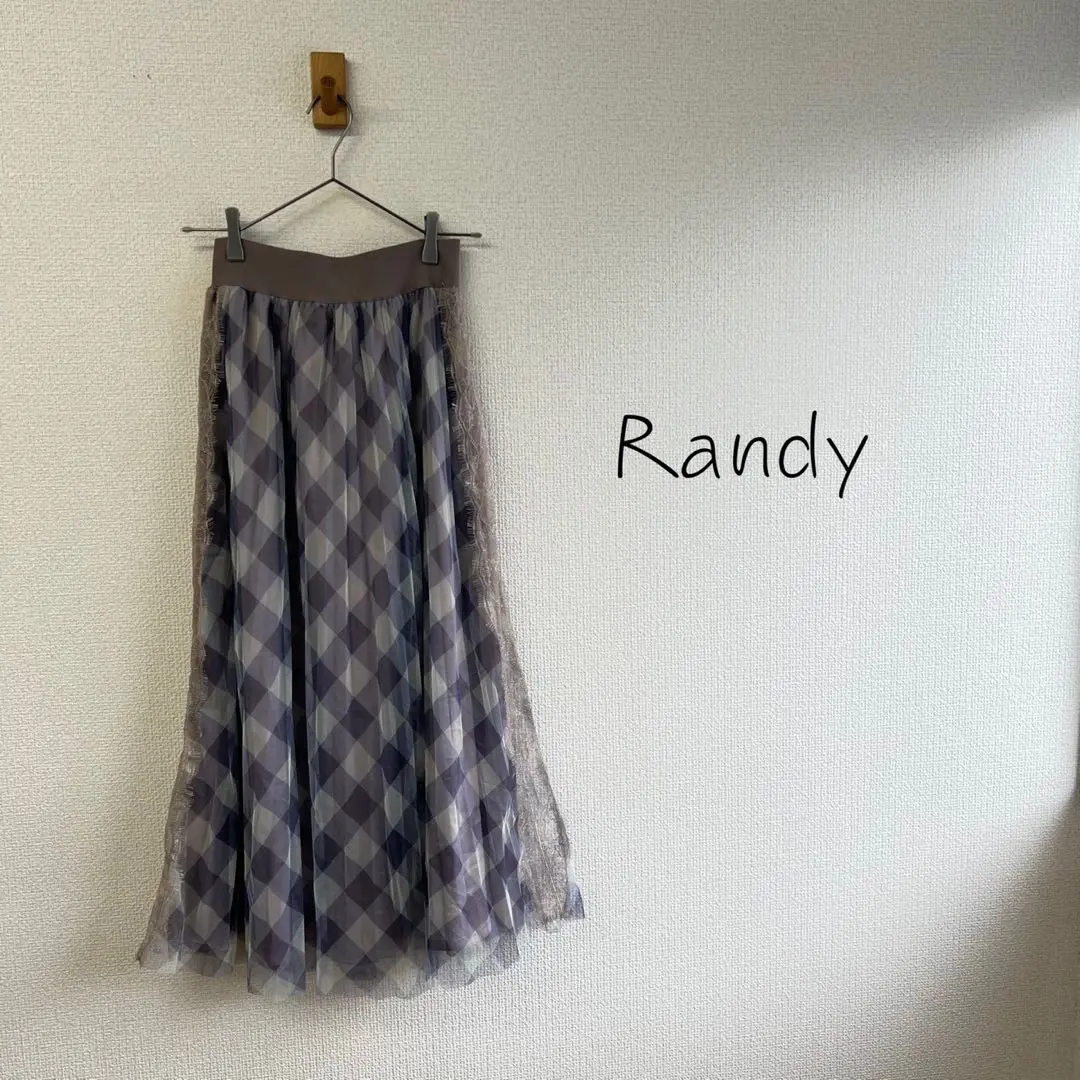 Randy ドット柄チュールスカート