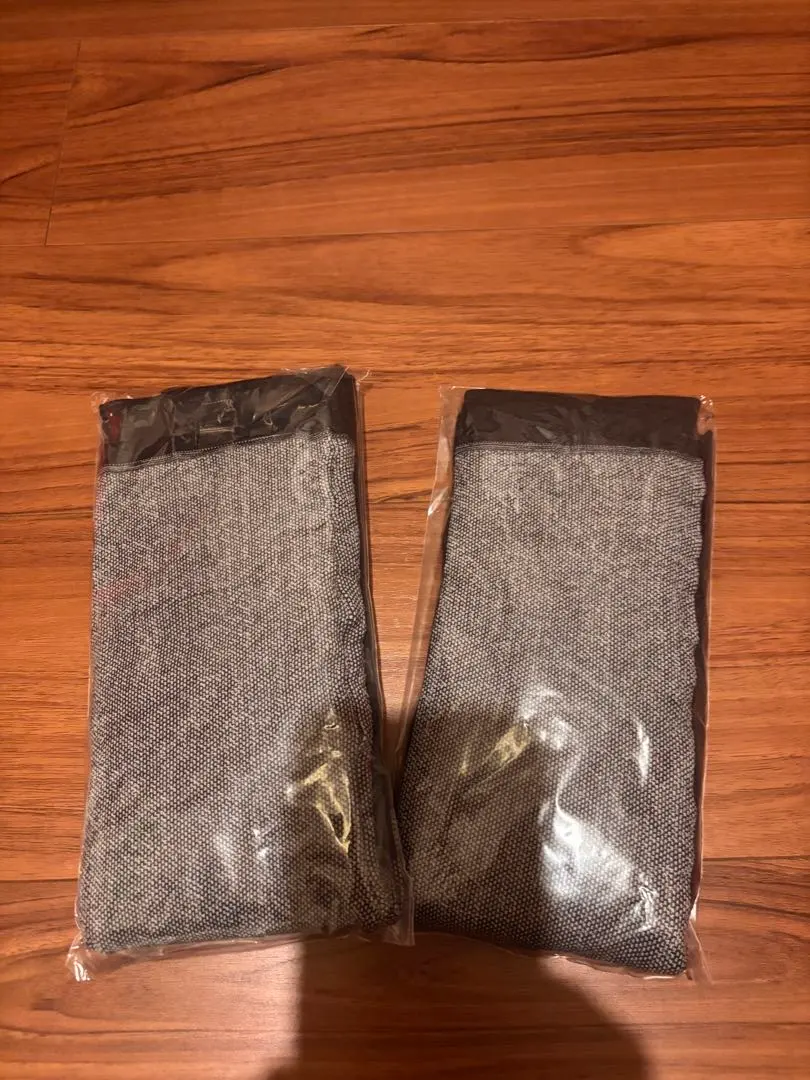 Thumbnail of Two pairs of fleece-lined tights, made in Japan, charcoal gray, size L to LL