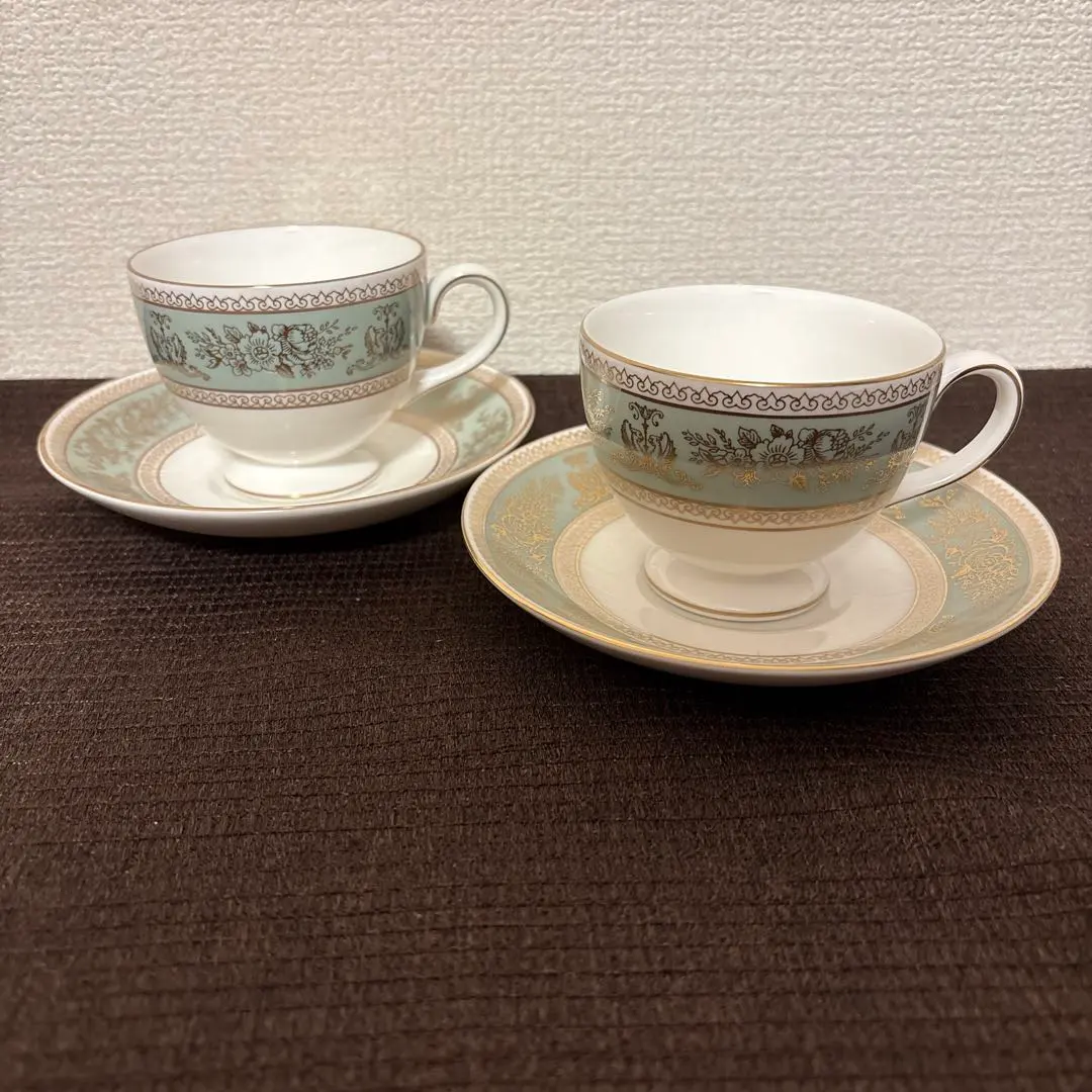 瑋緻活　哥倫比亞　鼠尾草綠　里　杯子&茶碟 的縮圖