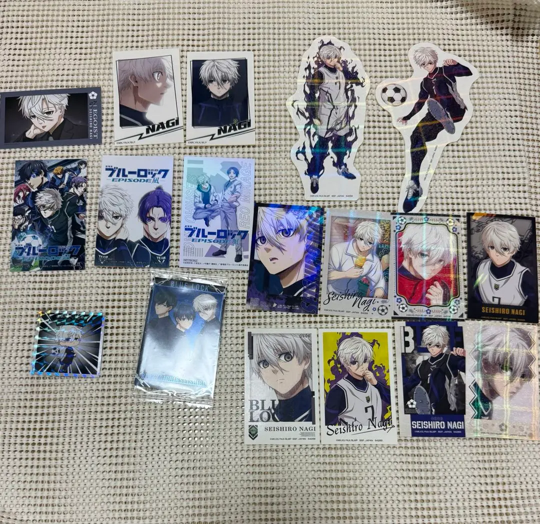 Thumbnail of Blue Lock Seishiro Nagi stickers Ichiban Kuji cards wafers Yoichi Isagi Rin Itoshi