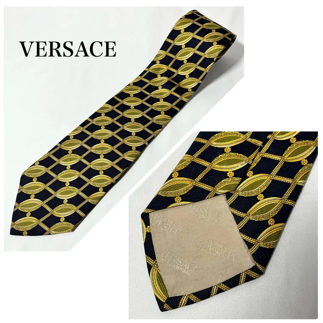 ✨美品✨ VERSACE ネクタイ ブラック ゴールド バロッコ シルク ネクタイ ブラック,プリント | VERSACE JP