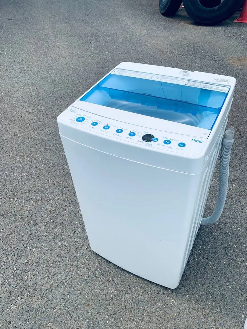 中古 5.5kg 洗濯機 送風乾燥機能 ハイアール JW-C55CK 2019年製
