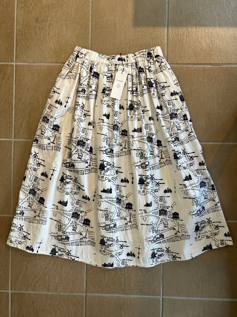 fu-dueka:: 50sツイル　スカート　White fu-dueka:: 50sツイルスカートWhite