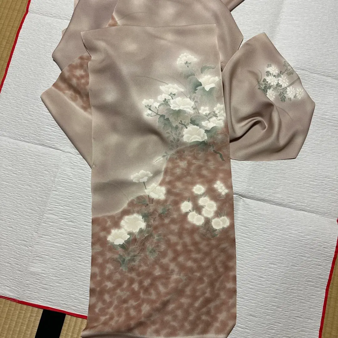 訪問服布料・米色系・桐縫單紋・京都襟善 的縮圖