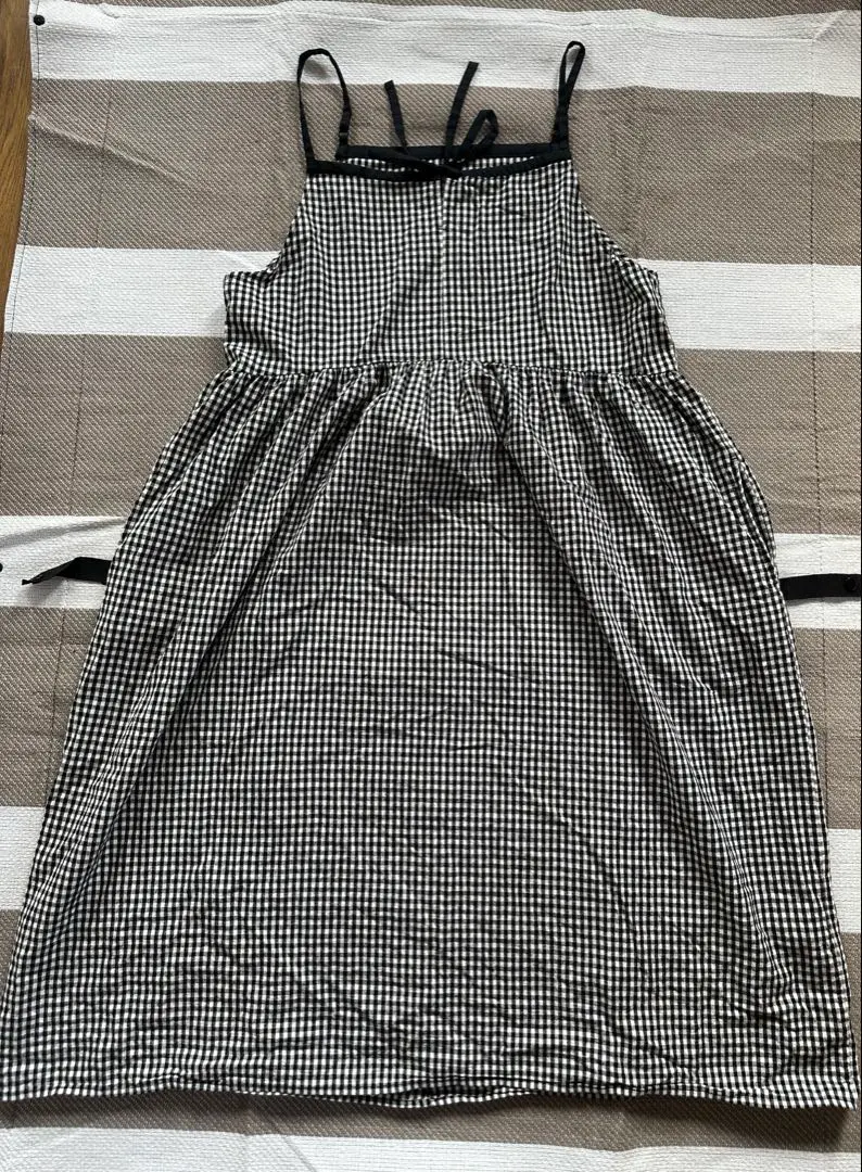 Thumbnail of Samansa Mos2 Cami Dress Gingham Check Long Ribbon SM2