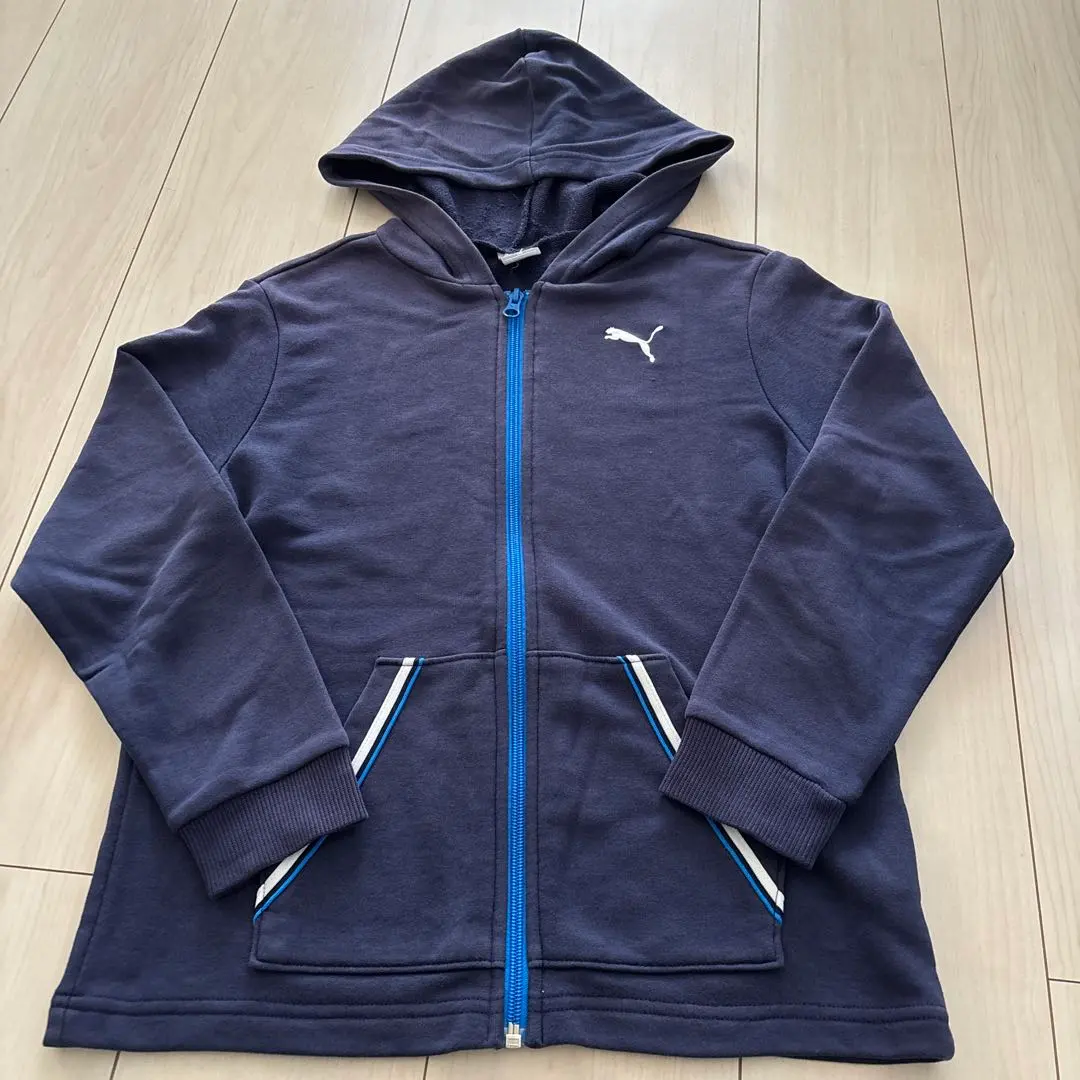 Thumbnail of PUMA Navy Zip Hoodie 140