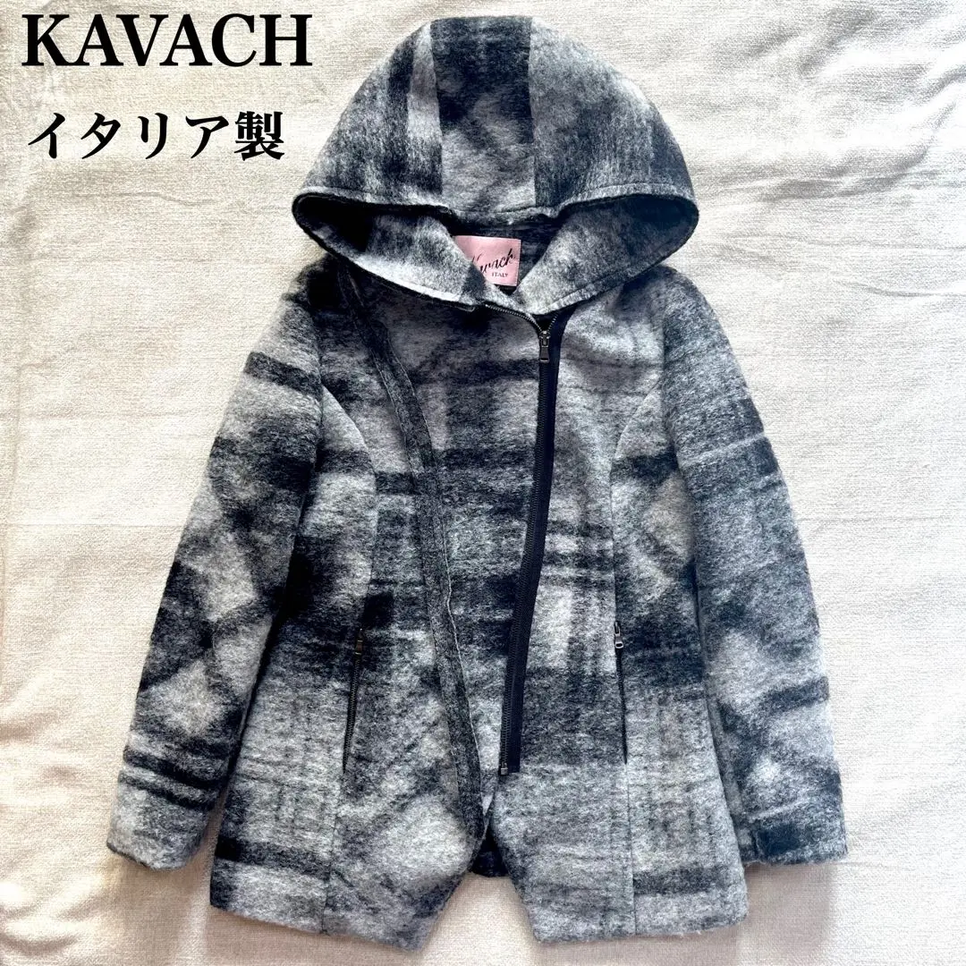 Kavach イタリア製　ブルー　ウールコート 2025年最新】kavach コートの人気アイテム - メルカリ